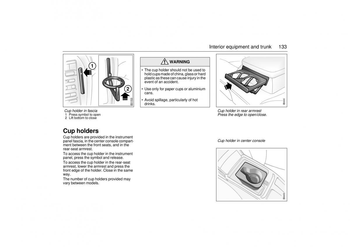 Saab 9 5 I 1 YS3E owners manual / page 133