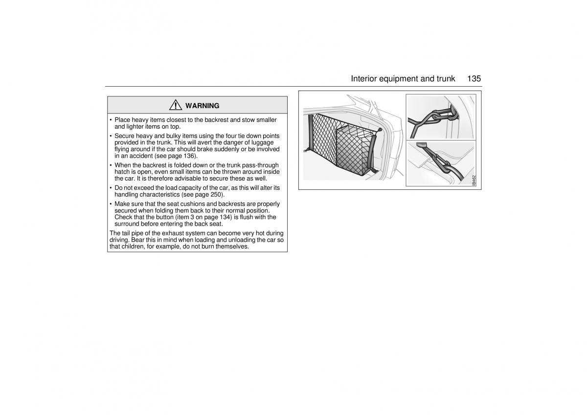 Saab 9 5 I 1 YS3E owners manual / page 135