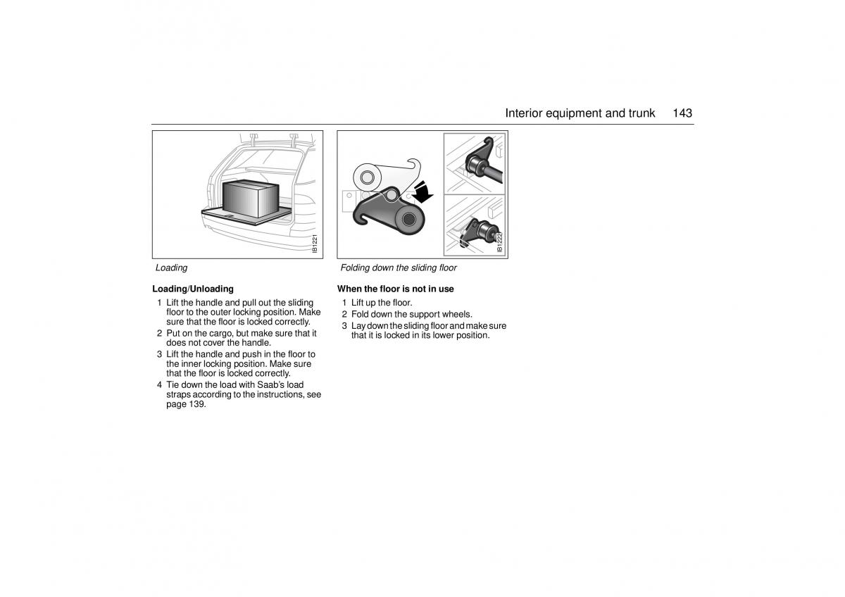 Saab 9 5 I 1 YS3E owners manual / page 143