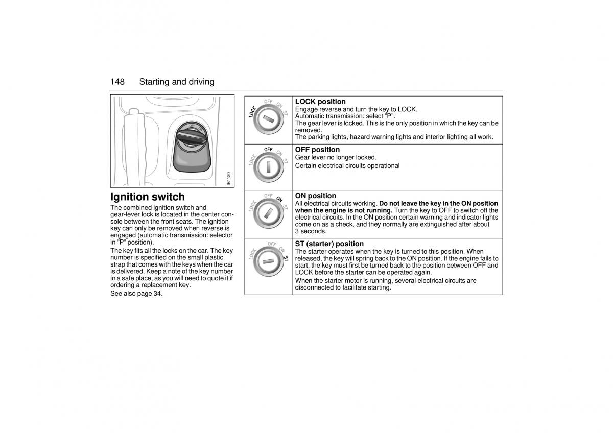 Saab 9 5 I 1 YS3E owners manual / page 148