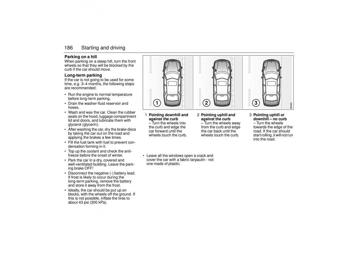 Saab 9 5 I 1 YS3E owners manual / page 186