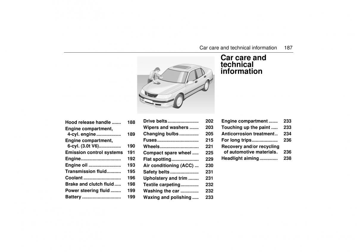 Saab 9 5 I 1 YS3E owners manual / page 187