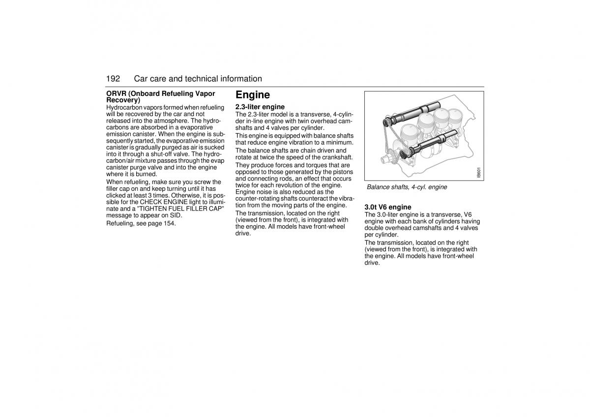 Saab 9 5 I 1 YS3E owners manual / page 192