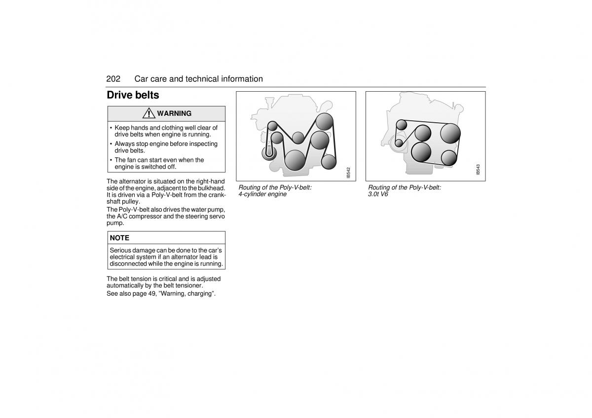 Saab 9 5 I 1 YS3E owners manual / page 202