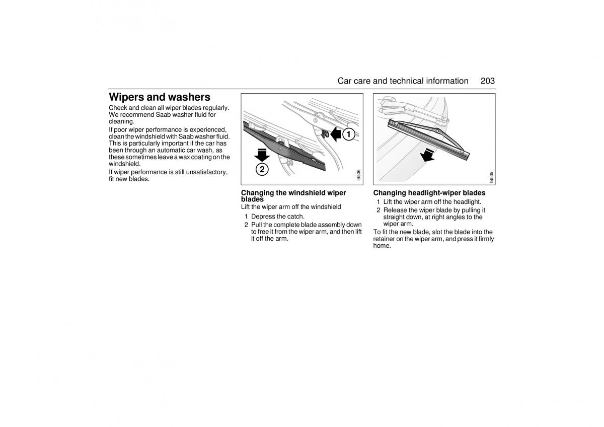 Saab 9 5 I 1 YS3E owners manual / page 203