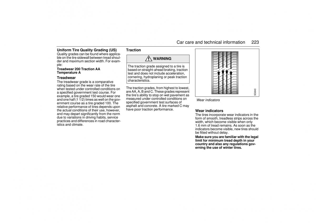 Saab 9 5 I 1 YS3E owners manual / page 223