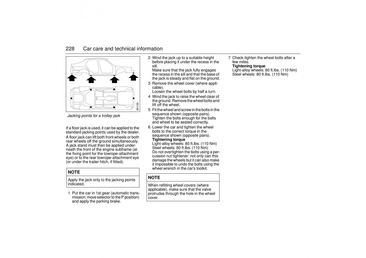 Saab 9 5 I 1 YS3E owners manual / page 228