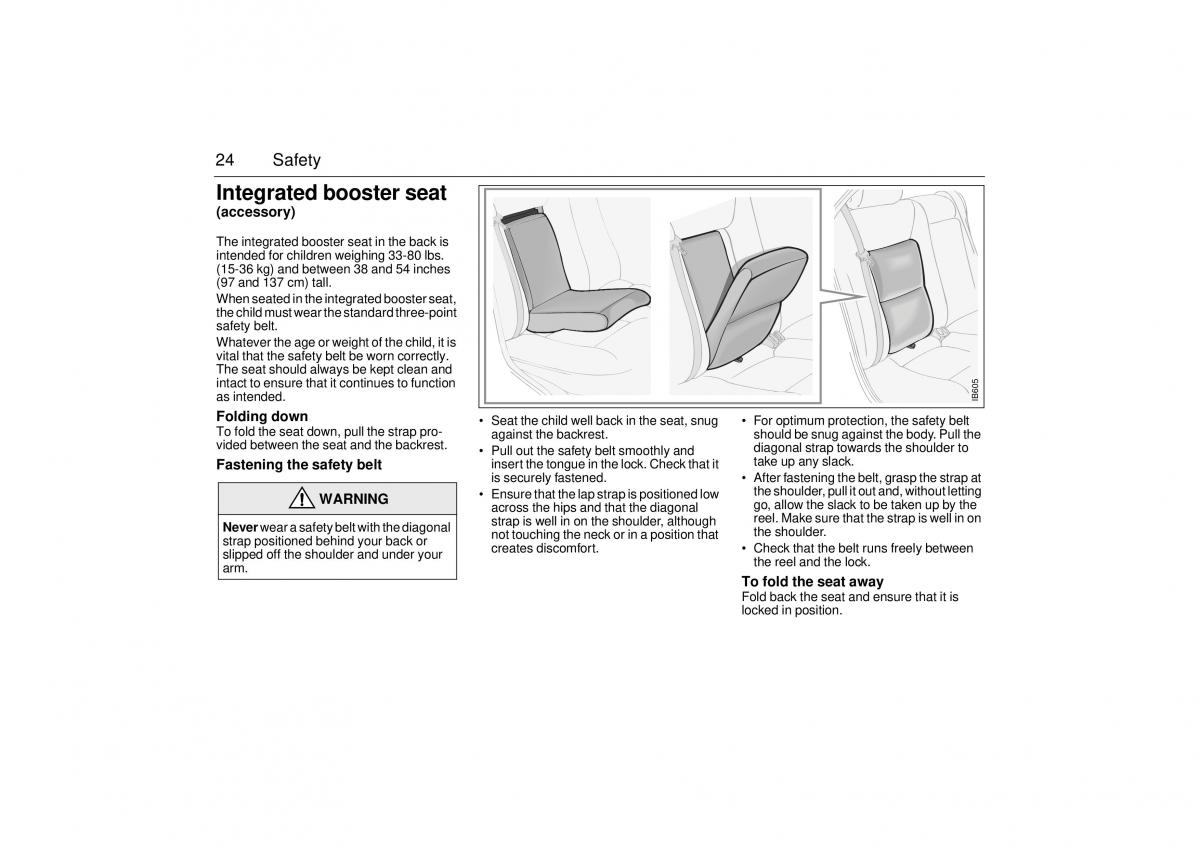 Saab 9 5 I 1 YS3E owners manual / page 24