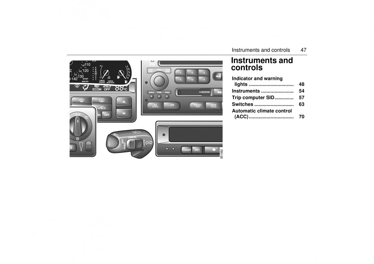 Saab 9 5 I 1 YS3E owners manual / page 47