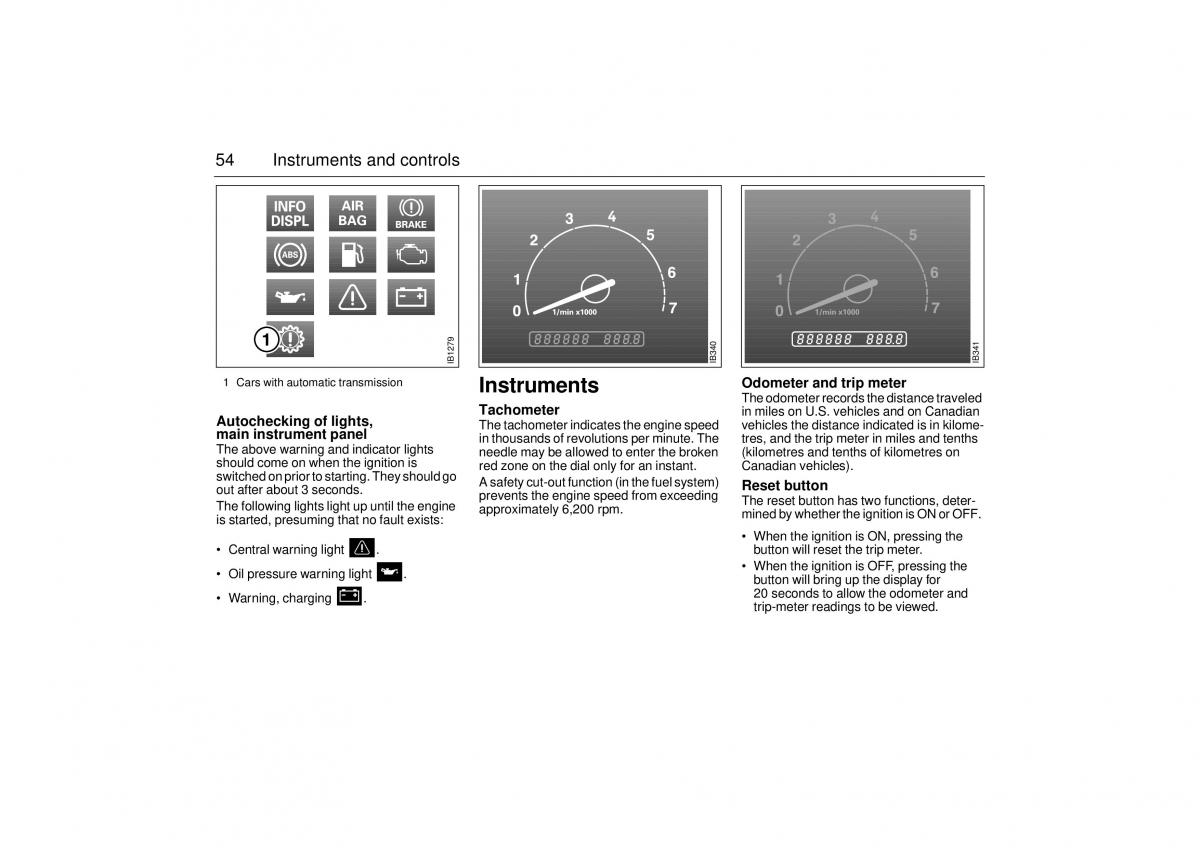 Saab 9 5 I 1 YS3E owners manual / page 54