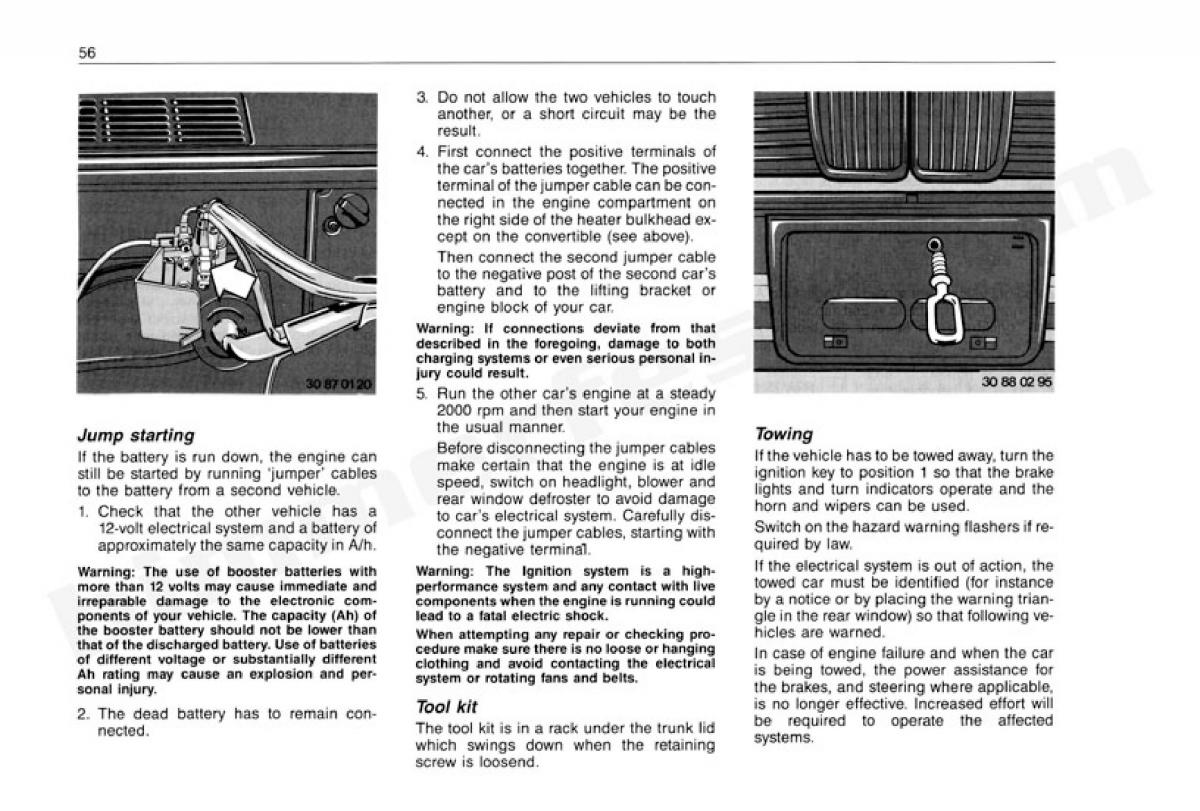 BMW 3 E30 owners manual / page 57