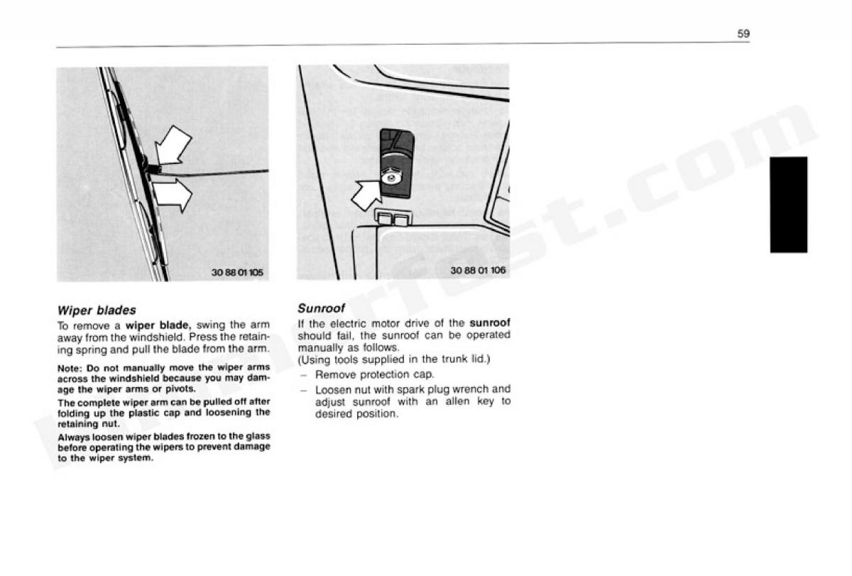 BMW 3 E30 owners manual / page 60