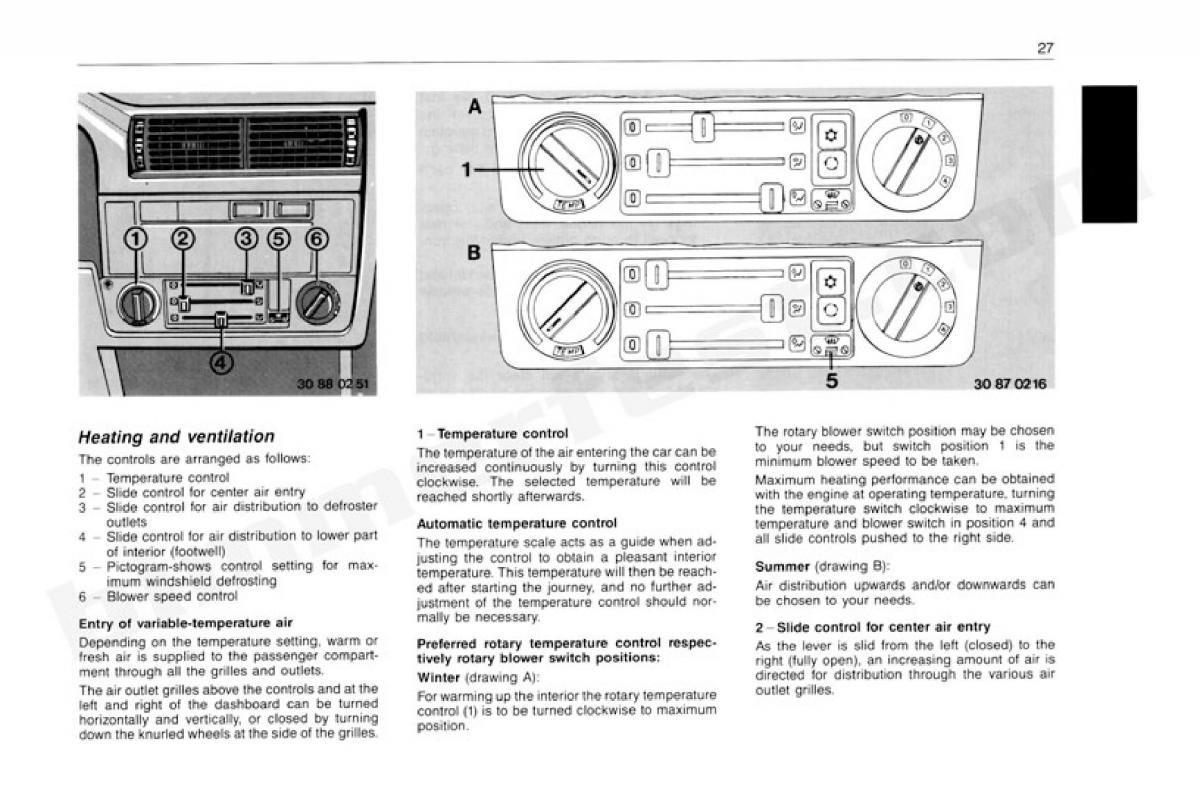 BMW 3 E30 owners manual / page 28