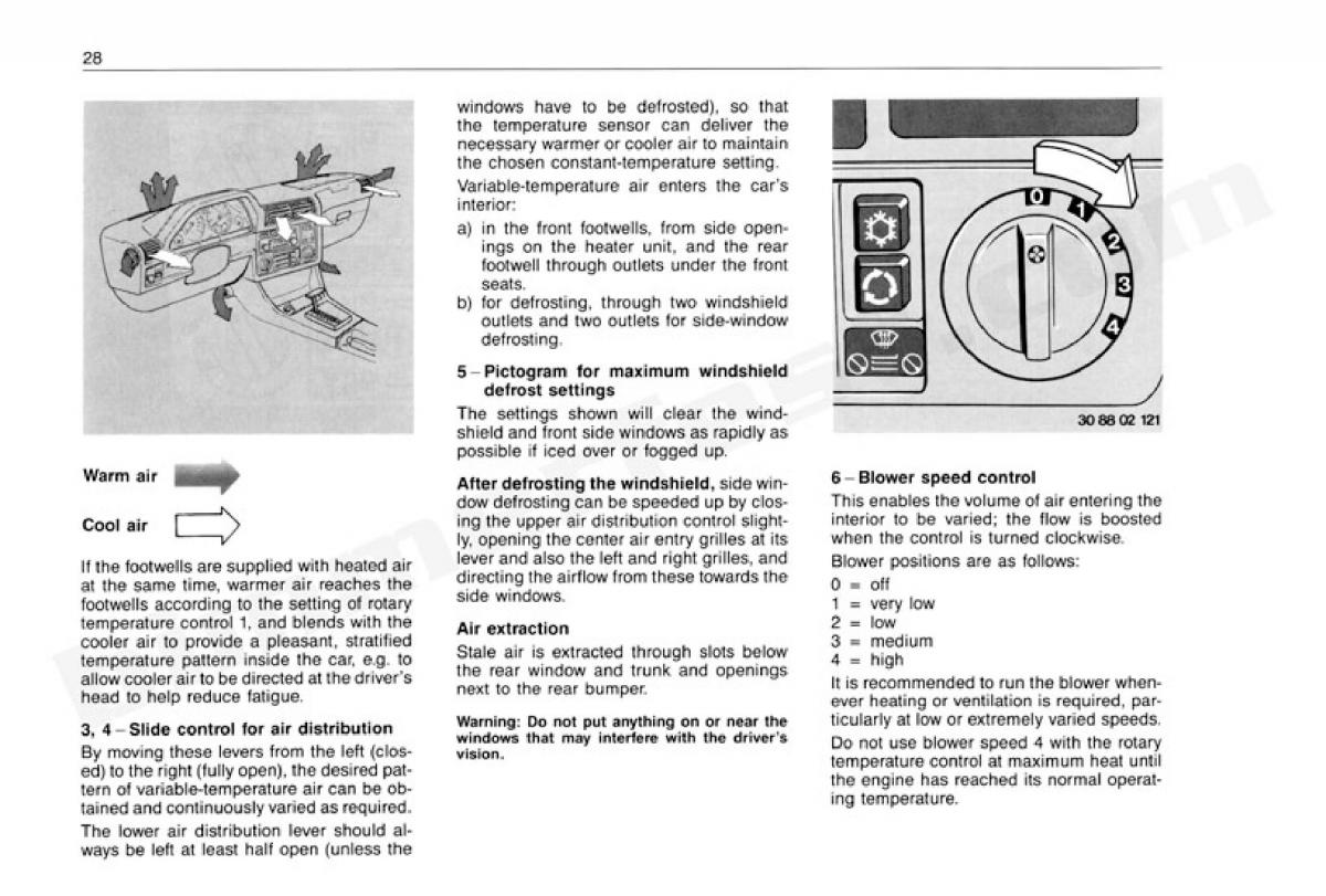 BMW 3 E30 owners manual / page 29