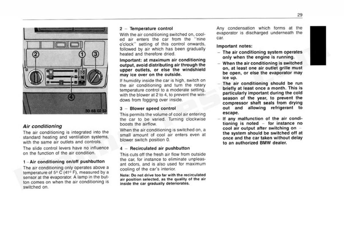 BMW 3 E30 owners manual / page 30