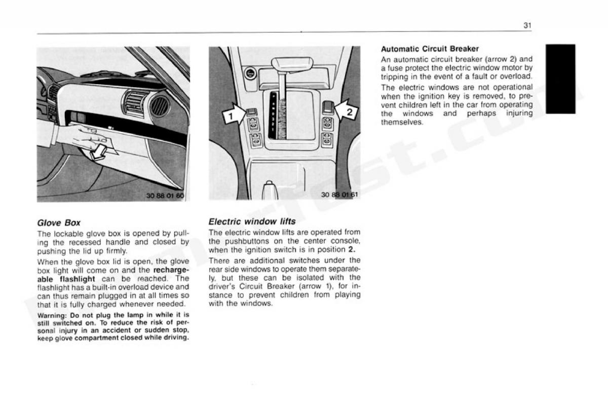 BMW 3 E30 owners manual / page 32