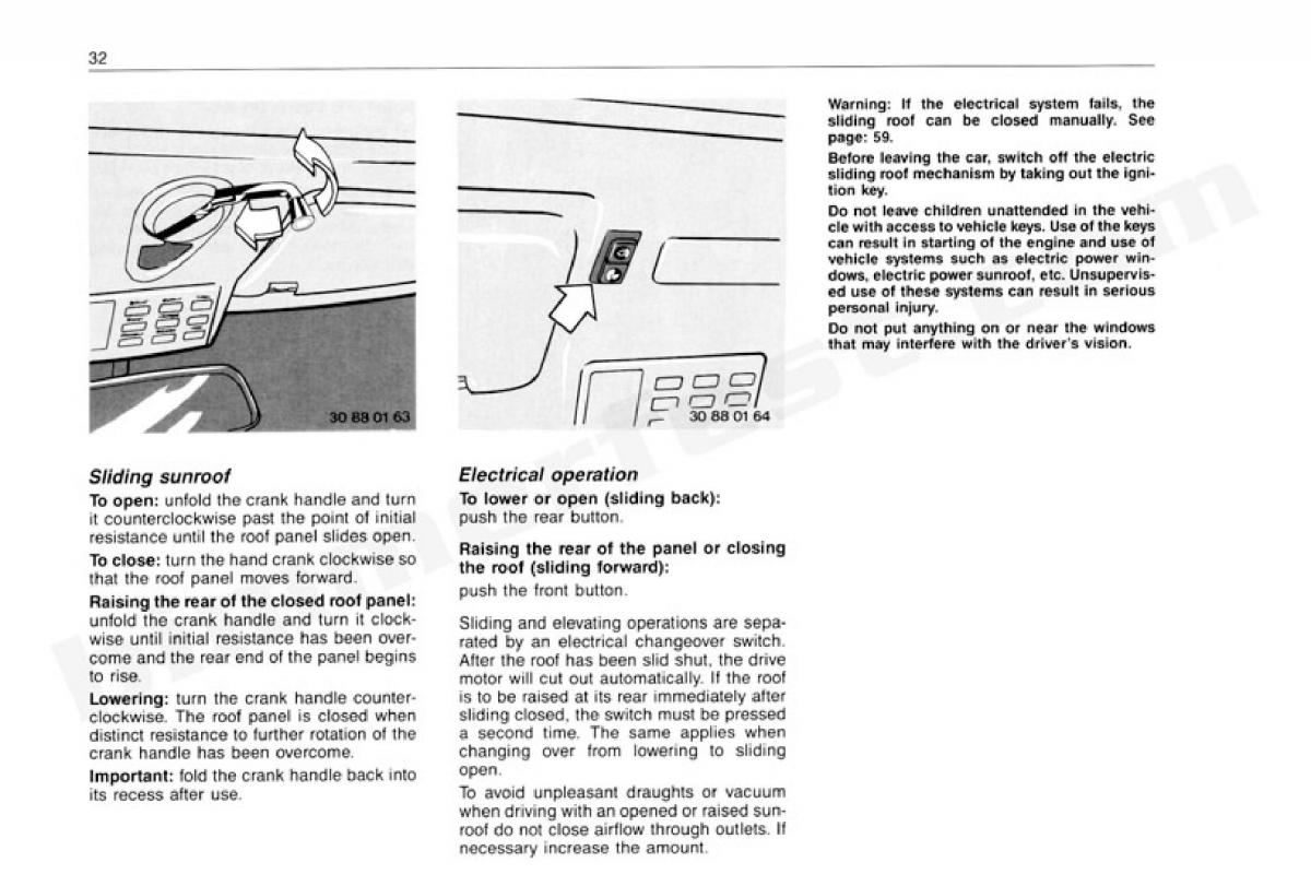 BMW 3 E30 owners manual / page 33