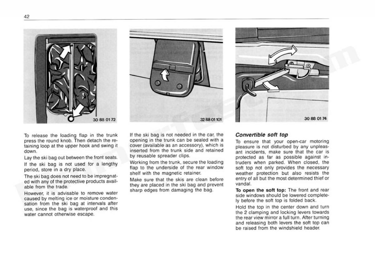 BMW 3 E30 owners manual / page 43