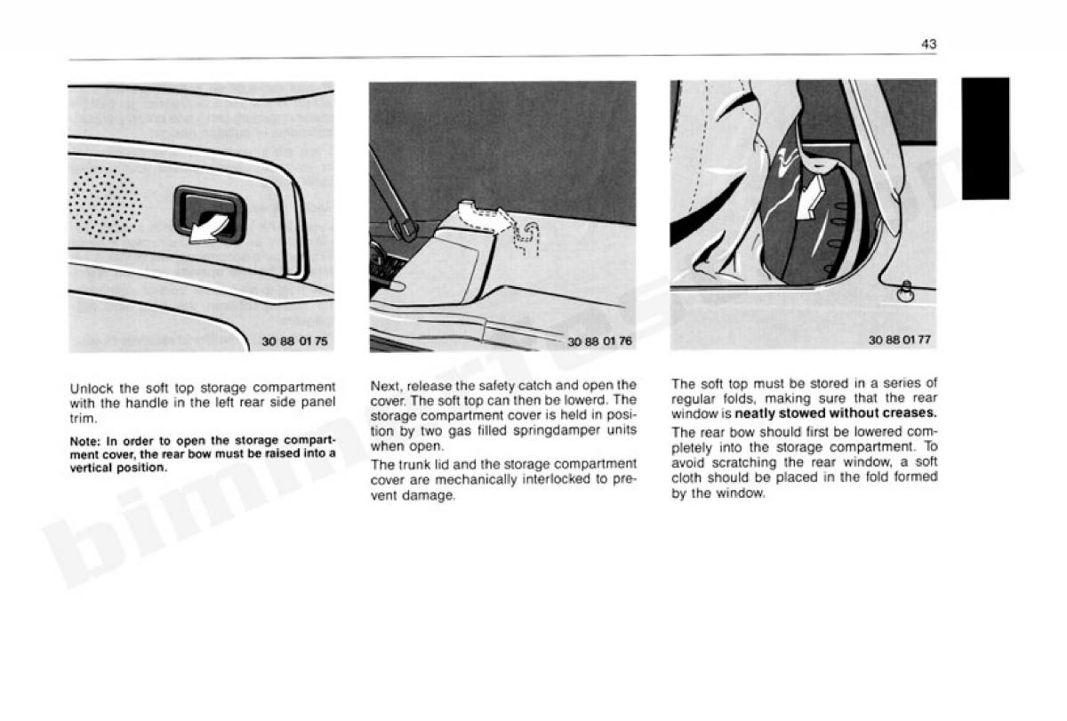 BMW 3 E30 owners manual / page 44