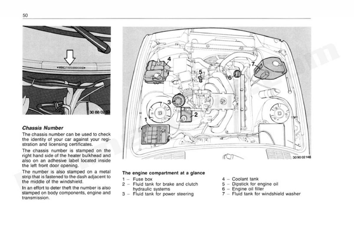 BMW 3 E30 owners manual / page 51