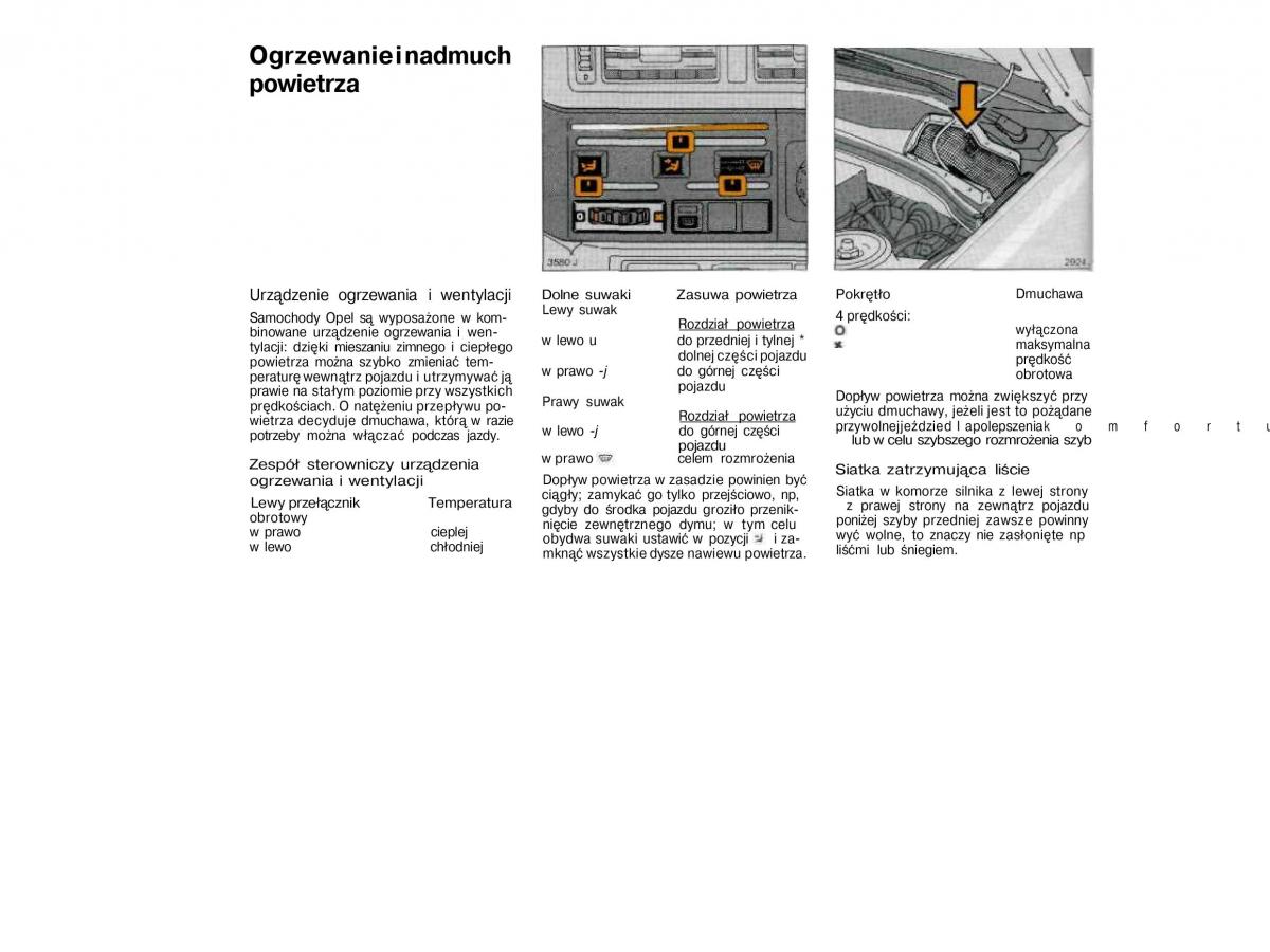 Opel Vectra A Vauxhall Cavalier instrukcja obslugi / page 58