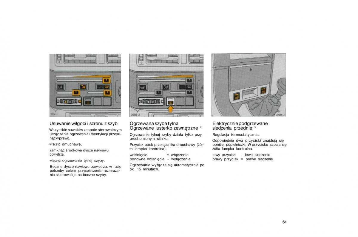 Opel Vectra A Vauxhall Cavalier instrukcja obslugi / page 61