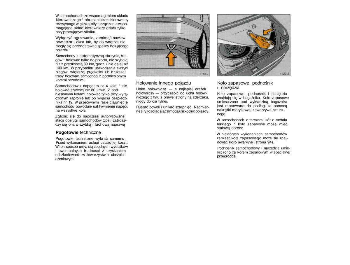 Opel Vectra A Vauxhall Cavalier instrukcja obslugi / page 92