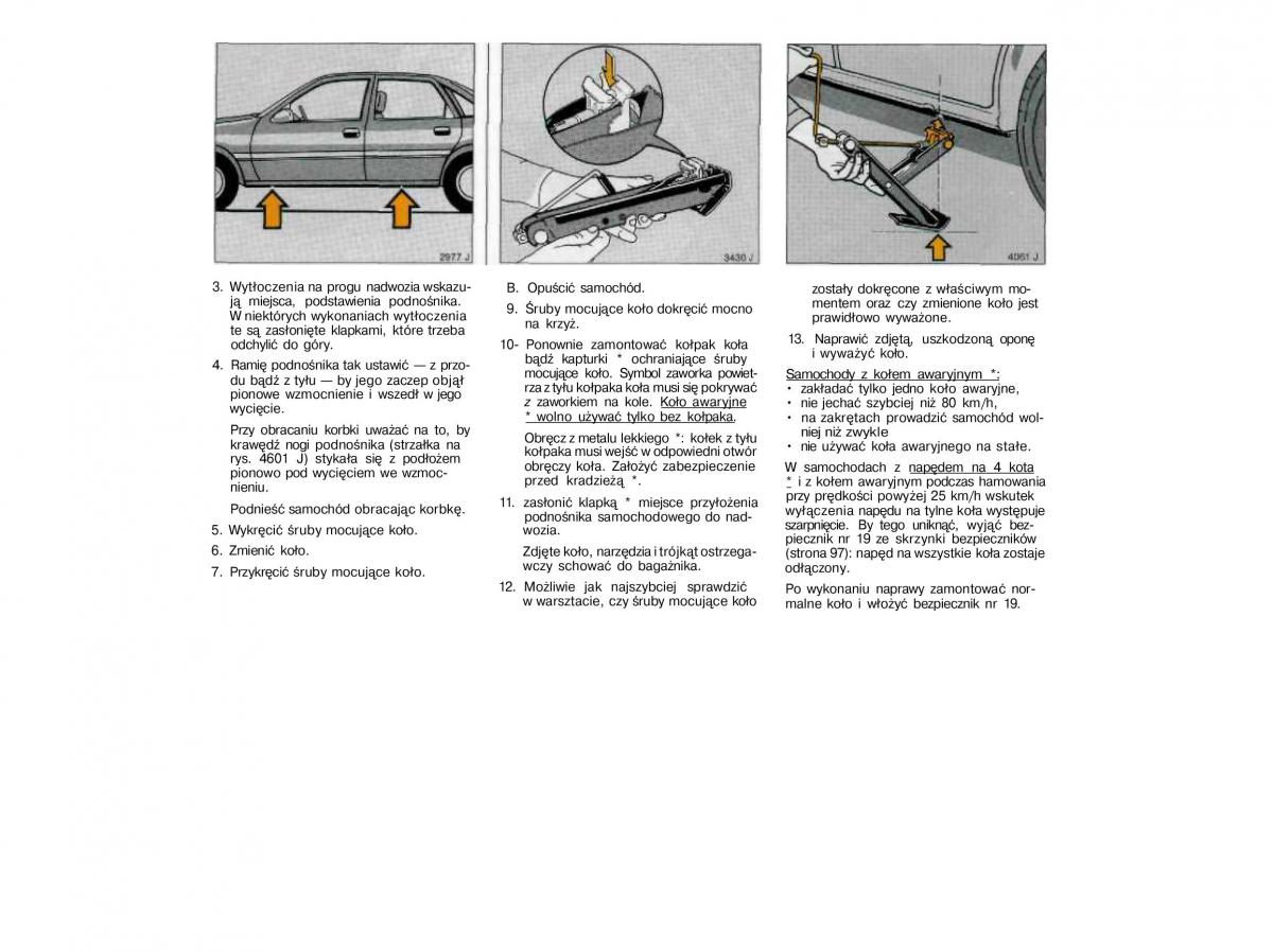 Opel Vectra A Vauxhall Cavalier instrukcja obslugi / page 94