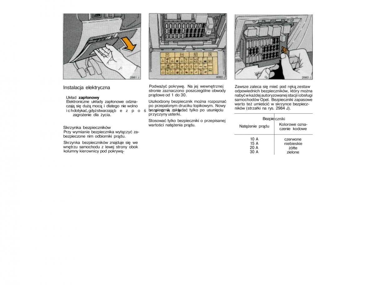 Opel Vectra A Vauxhall Cavalier instrukcja obslugi / page 96