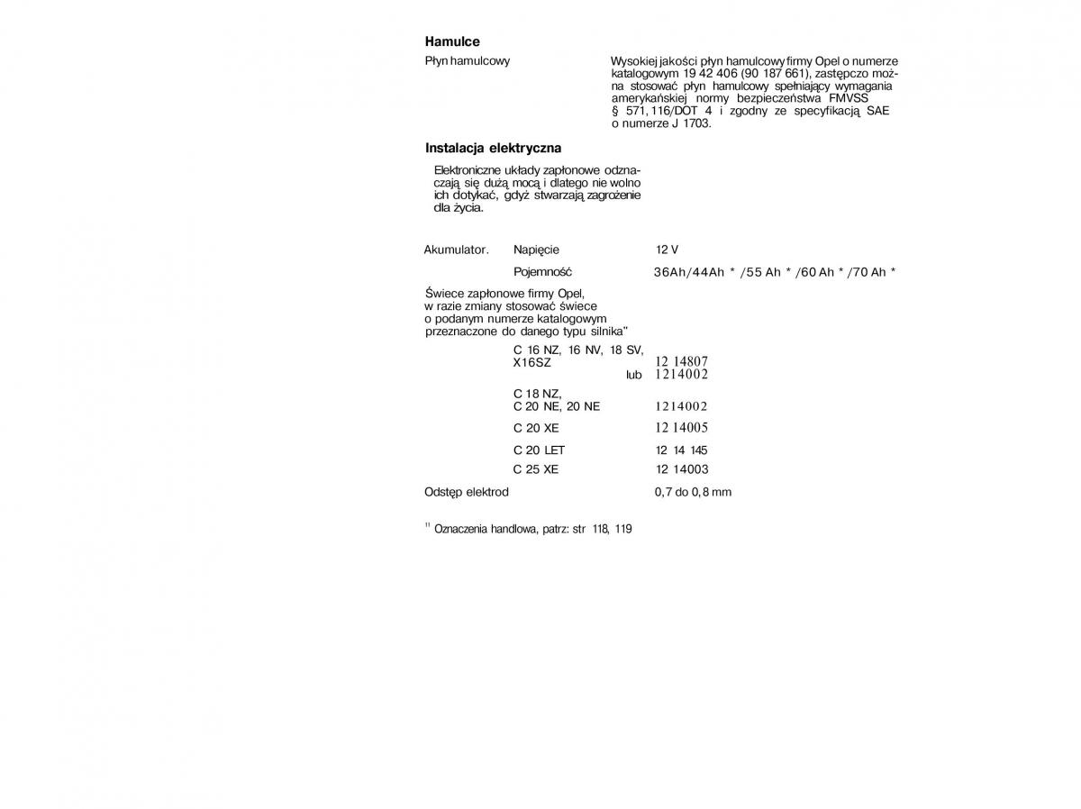 Opel Vectra A Vauxhall Cavalier instrukcja obslugi / page 124