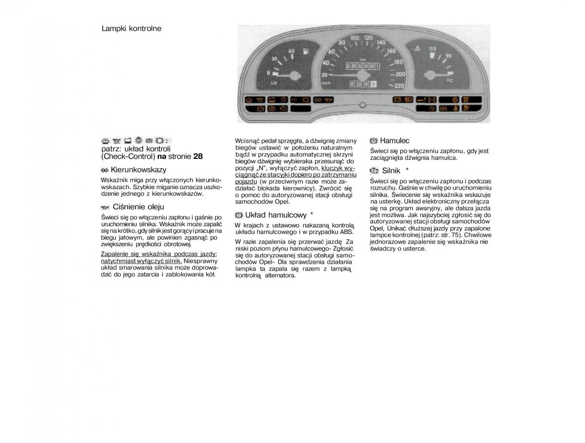 Opel Vectra A Vauxhall Cavalier instrukcja obslugi / page 26