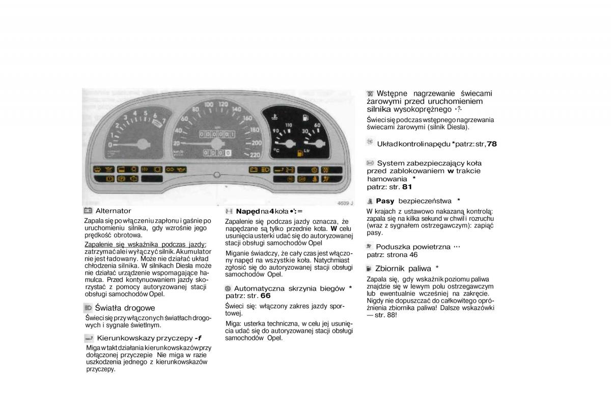 Opel Vectra A Vauxhall Cavalier instrukcja obslugi / page 27