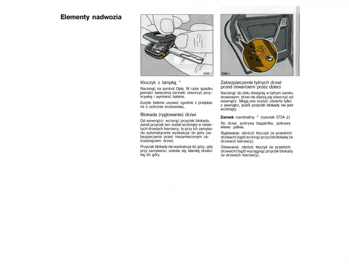 Opel Vectra A Vauxhall Cavalier instrukcja obslugi / page 34