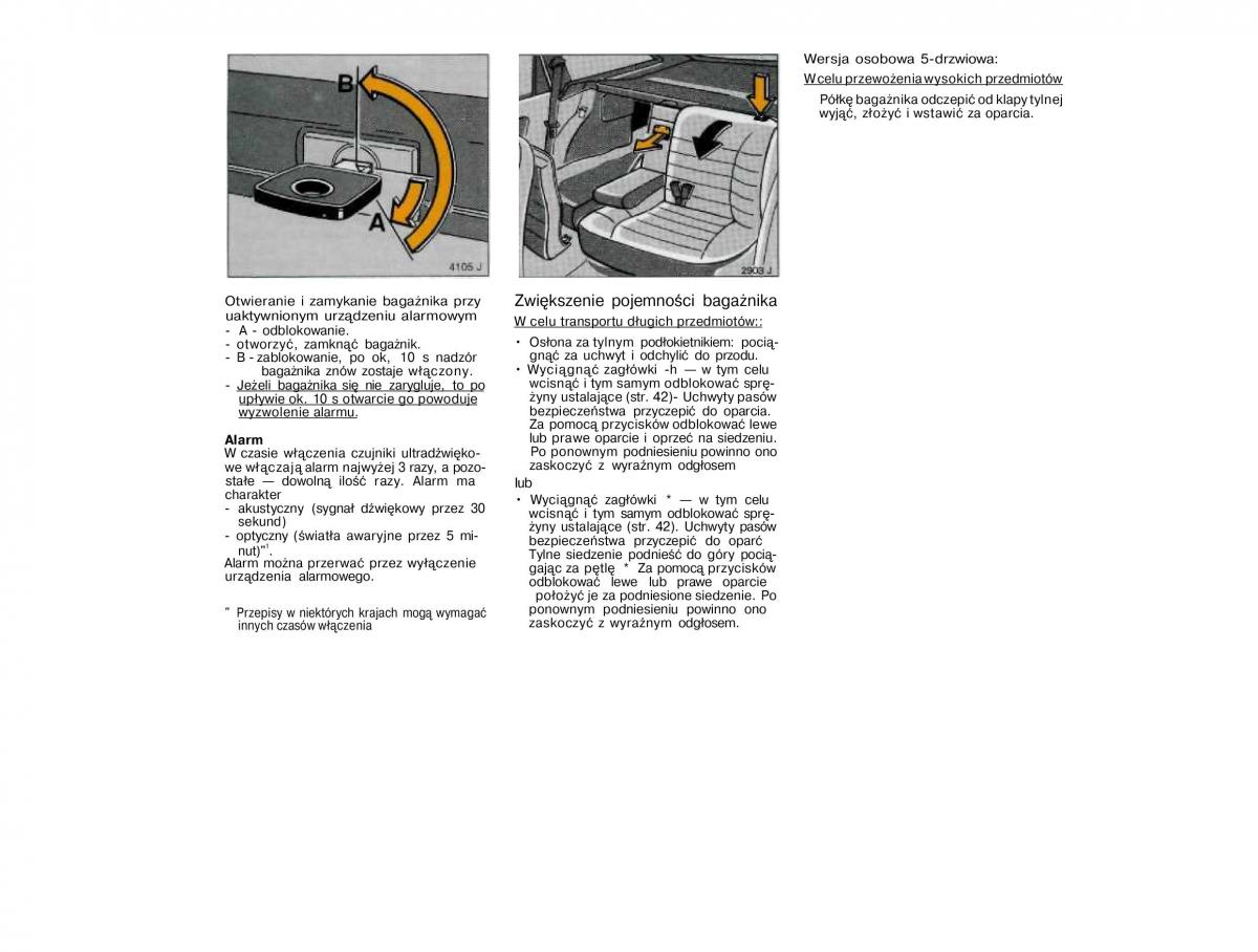 Opel Vectra A Vauxhall Cavalier instrukcja obslugi / page 38