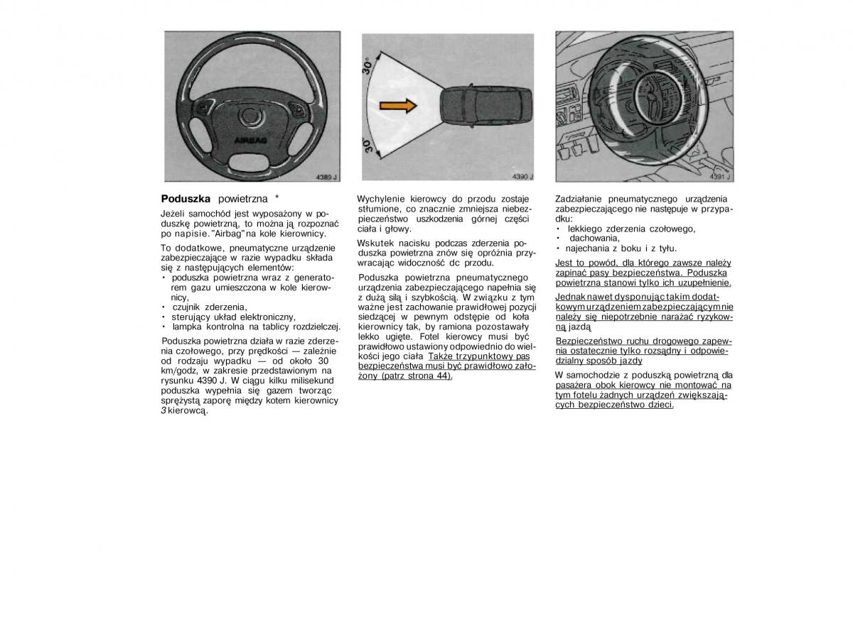 Opel Vectra A Vauxhall Cavalier instrukcja obslugi / page 46