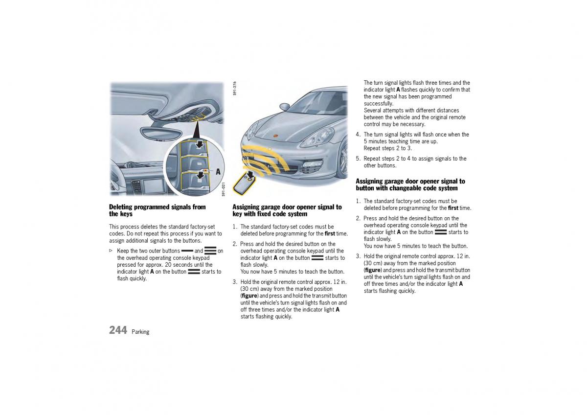 Porsche Panamera 970 owners manual / page 246