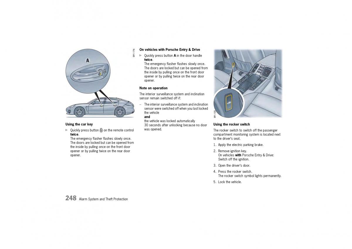 Porsche Panamera 970 owners manual / page 250