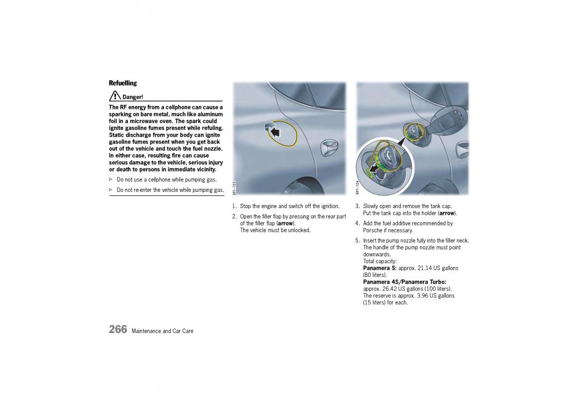 Porsche Panamera 970 owners manual / page 268