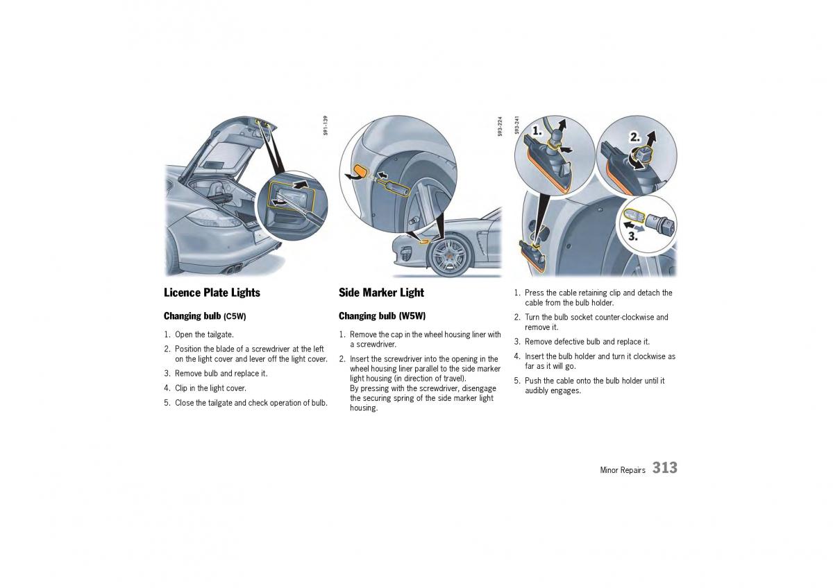 Porsche Panamera 970 owners manual / page 315