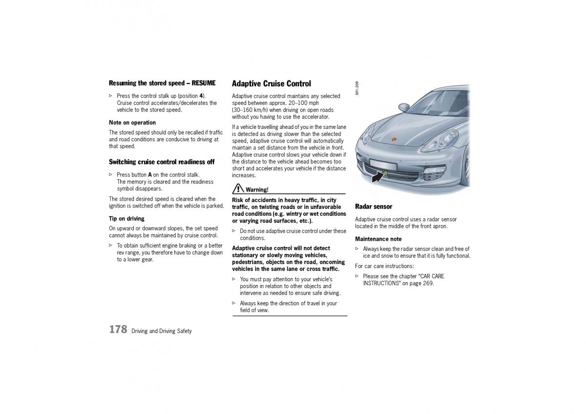 Porsche Panamera 970 owners manual / page 180