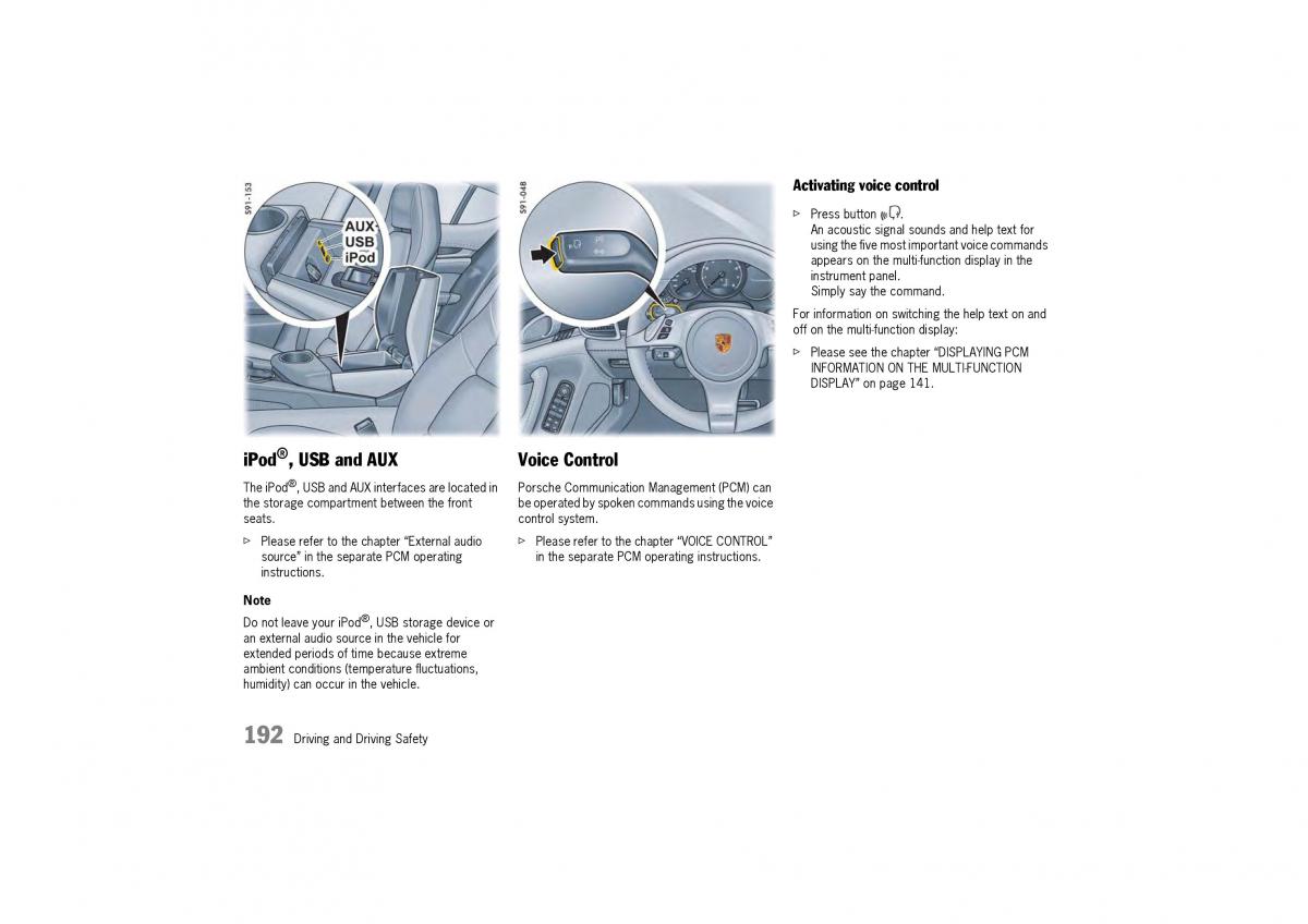 Porsche Panamera 970 owners manual / page 194