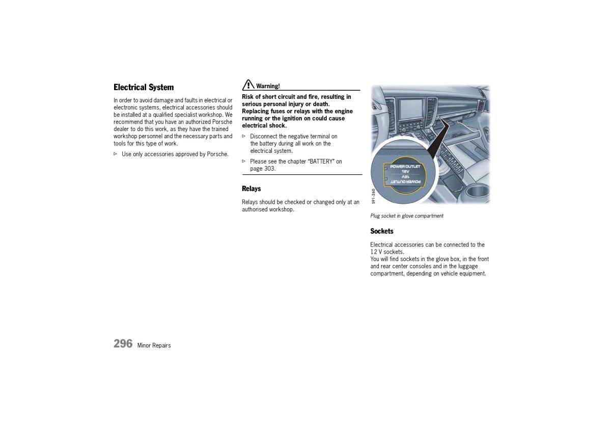 Porsche Panamera 970 owners manual / page 298