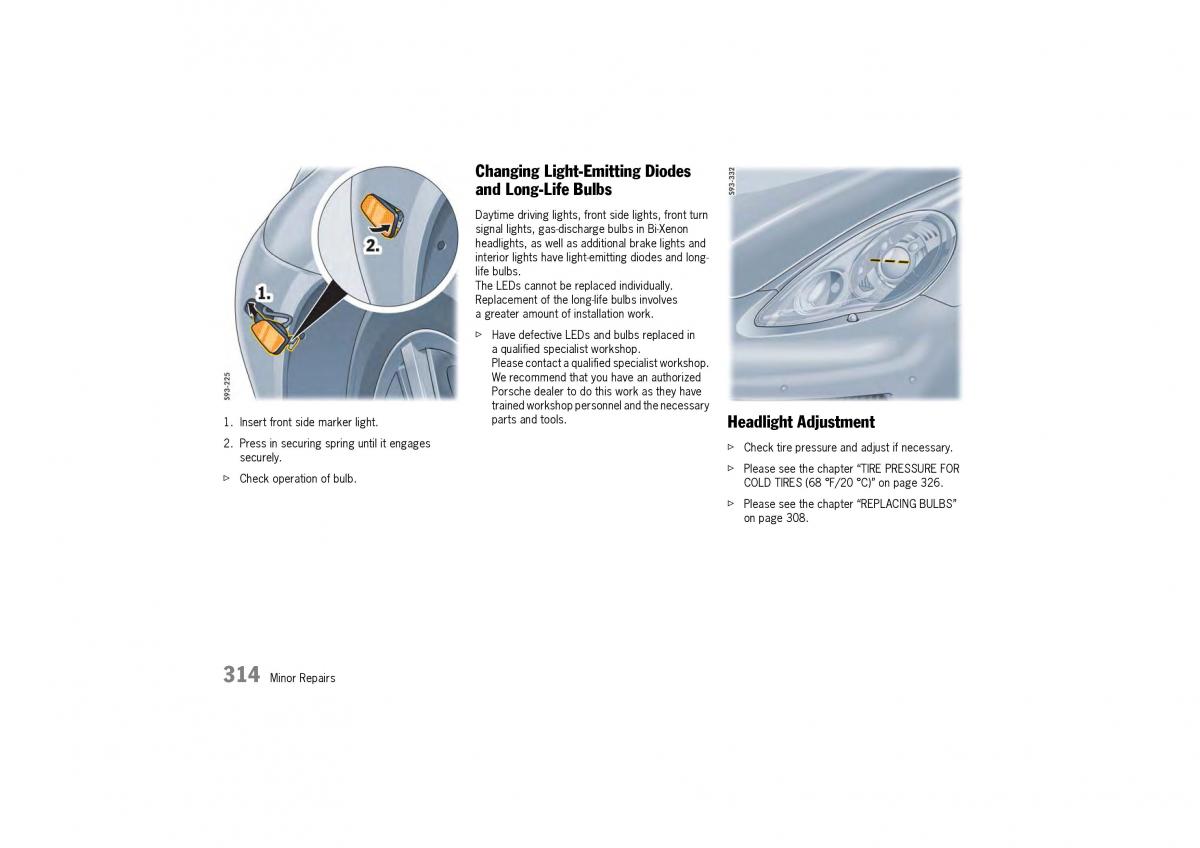 Porsche Panamera 970 owners manual / page 316