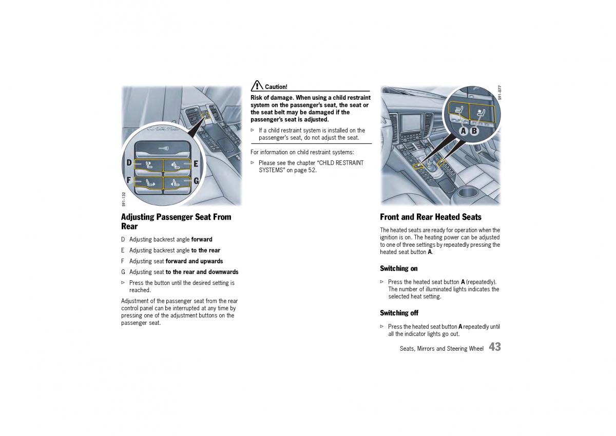 Porsche Panamera 970 owners manual / page 45