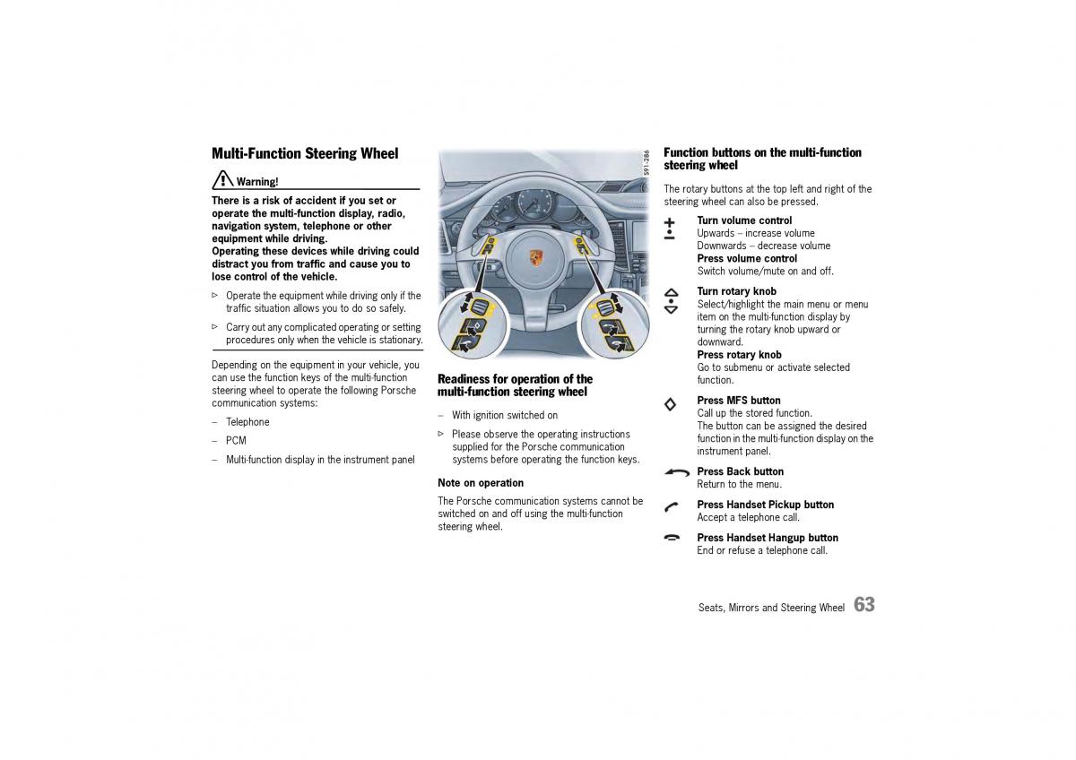 Porsche Panamera 970 owners manual / page 65