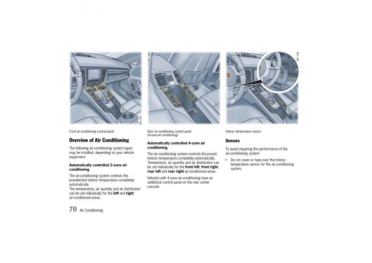 Porsche Panamera 970 owners manual / page 72