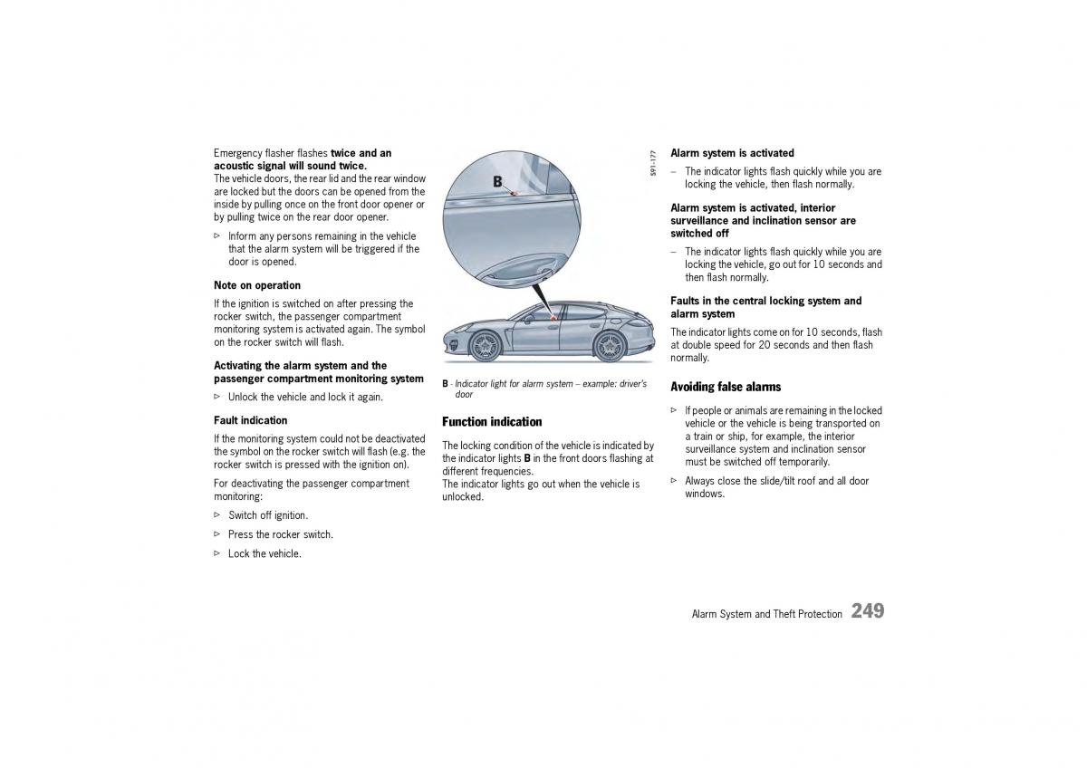 Porsche Panamera 970 owners manual / page 251