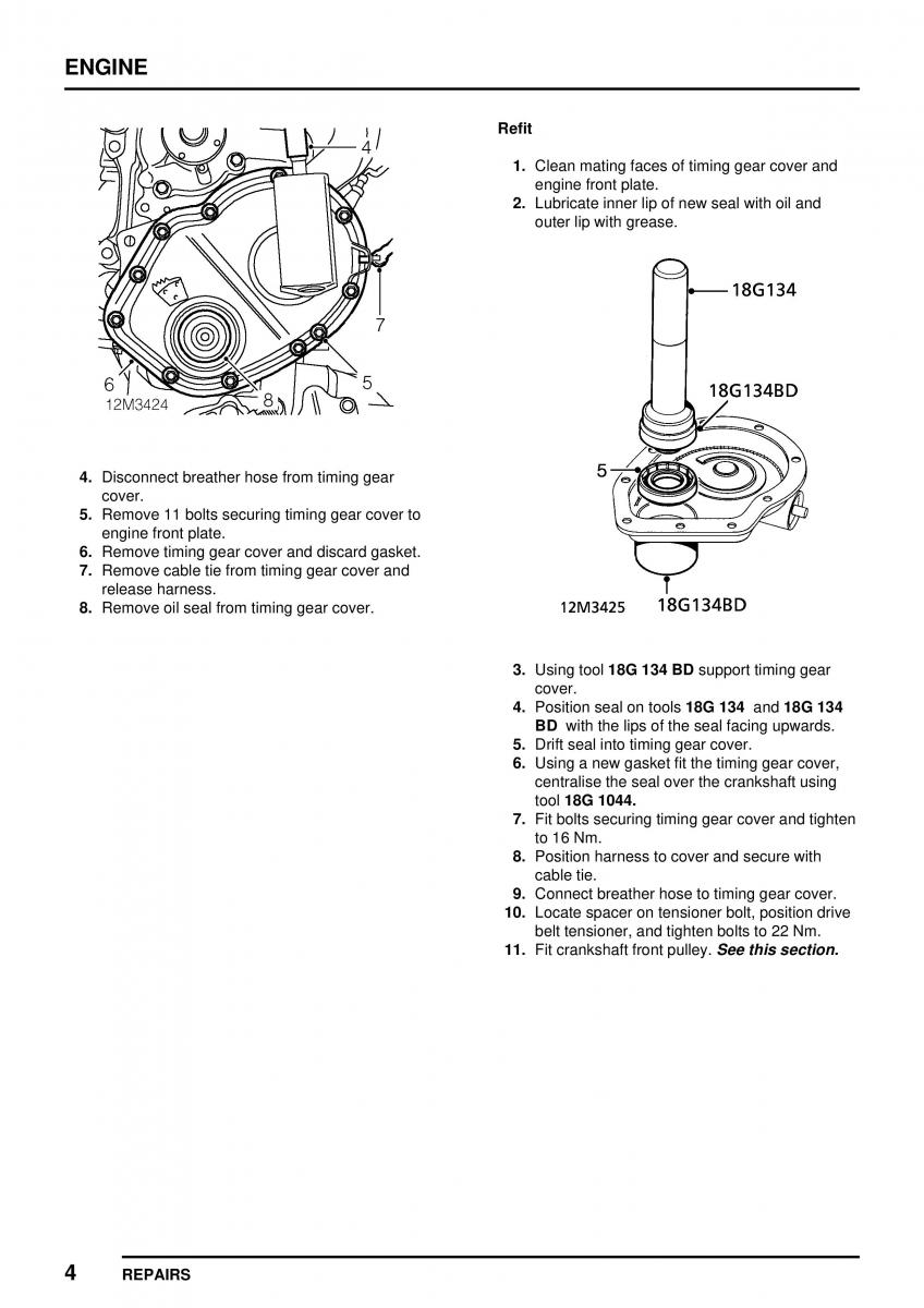 Mini Cooper workshop manual / page 58