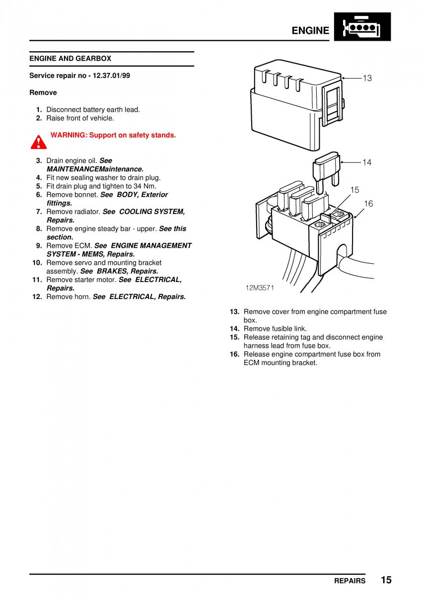 Mini Cooper workshop manual / page 69