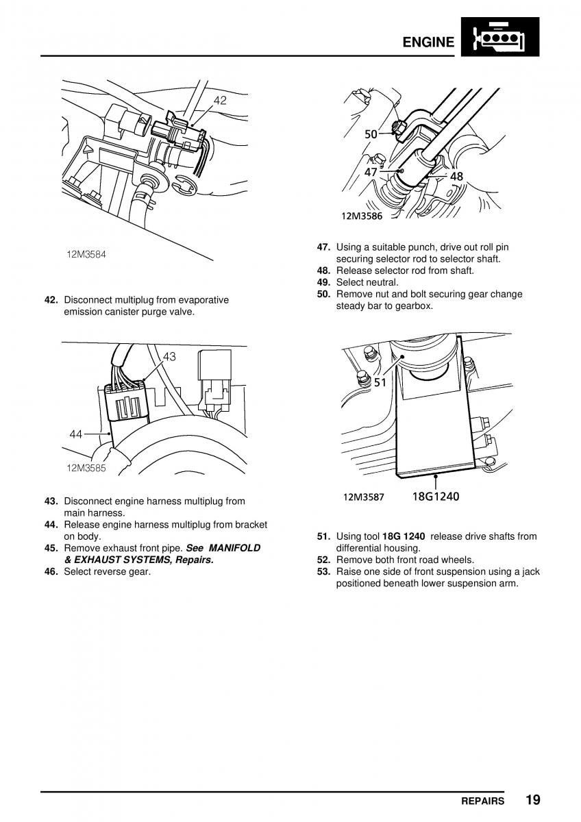 Mini Cooper workshop manual / page 73